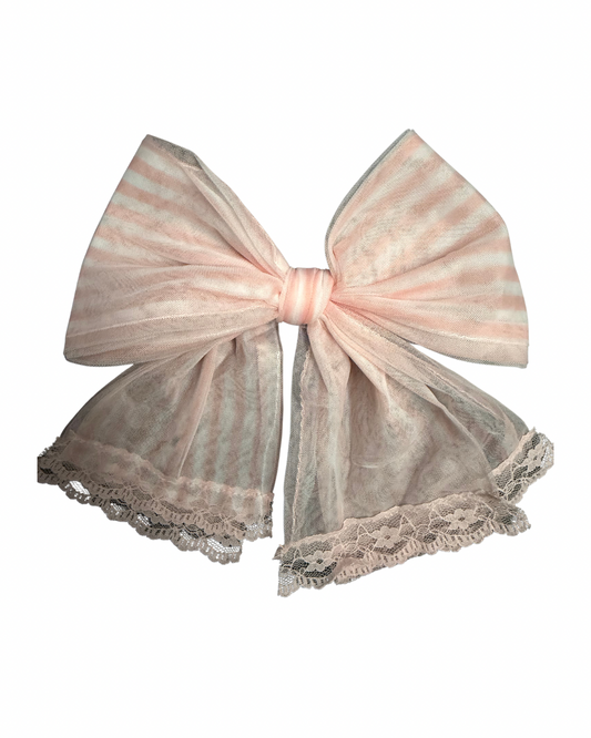 Chiffon Striped Bow