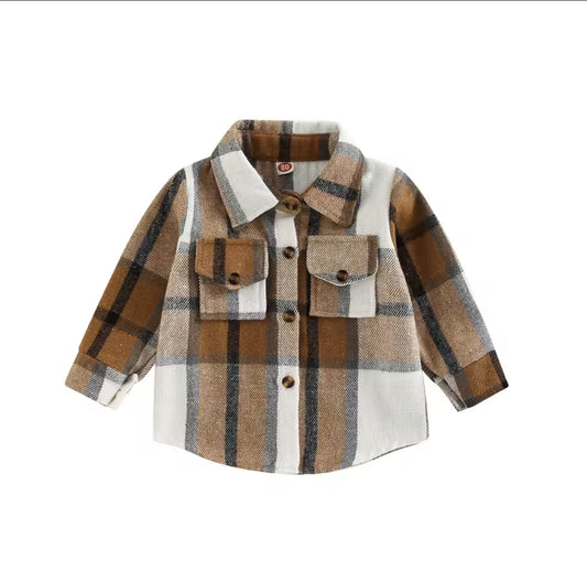 Brown Plaid Shacket