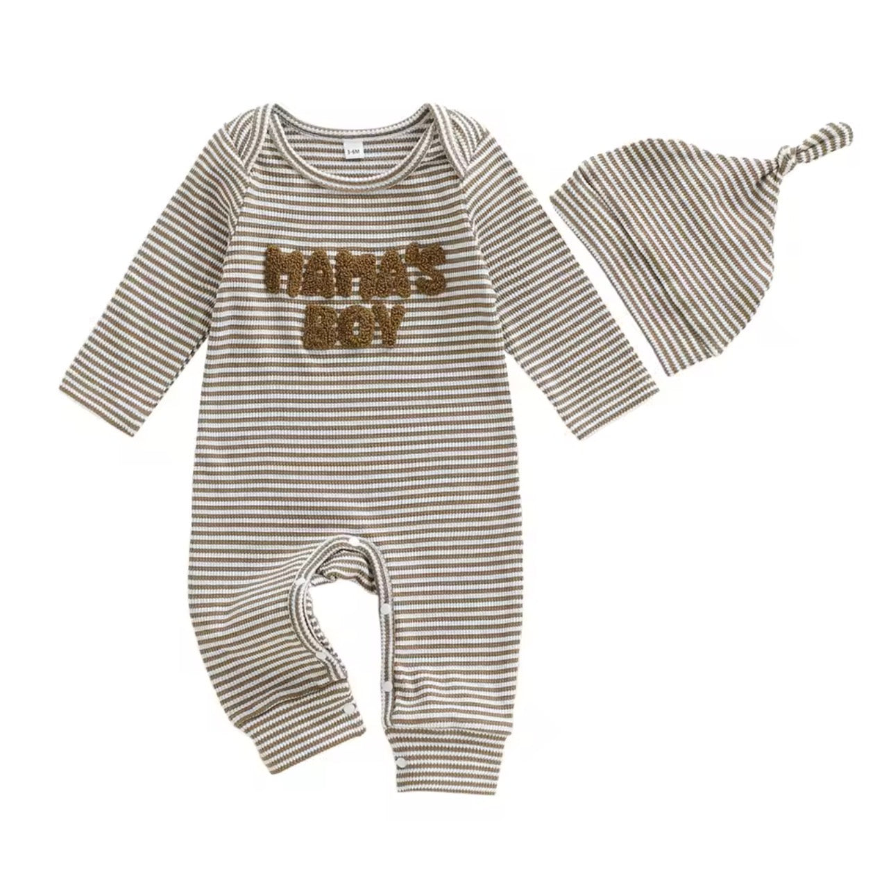 Mama's Boy Striped Romper