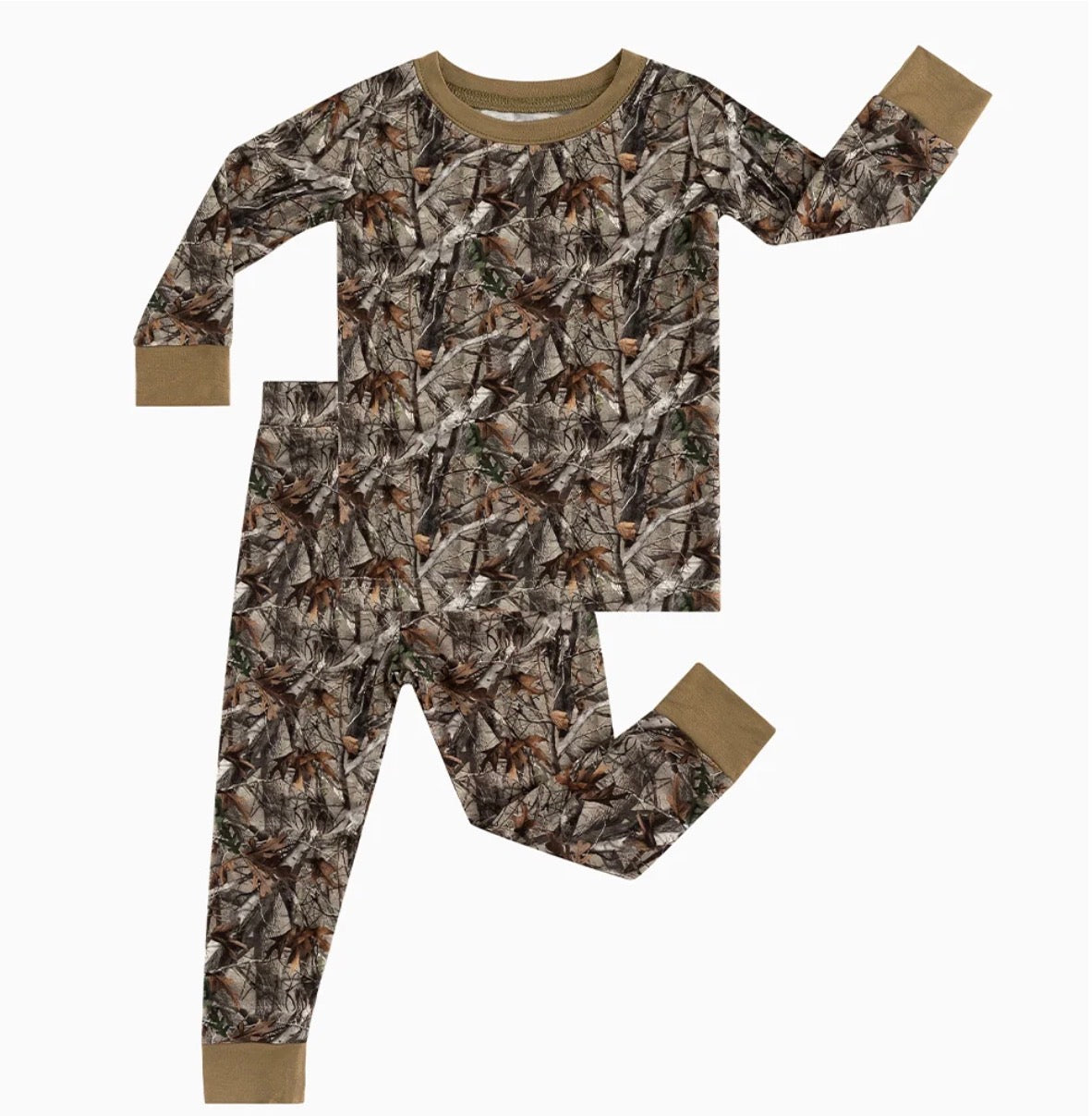 Camo Leaves Bamboo Pajamas