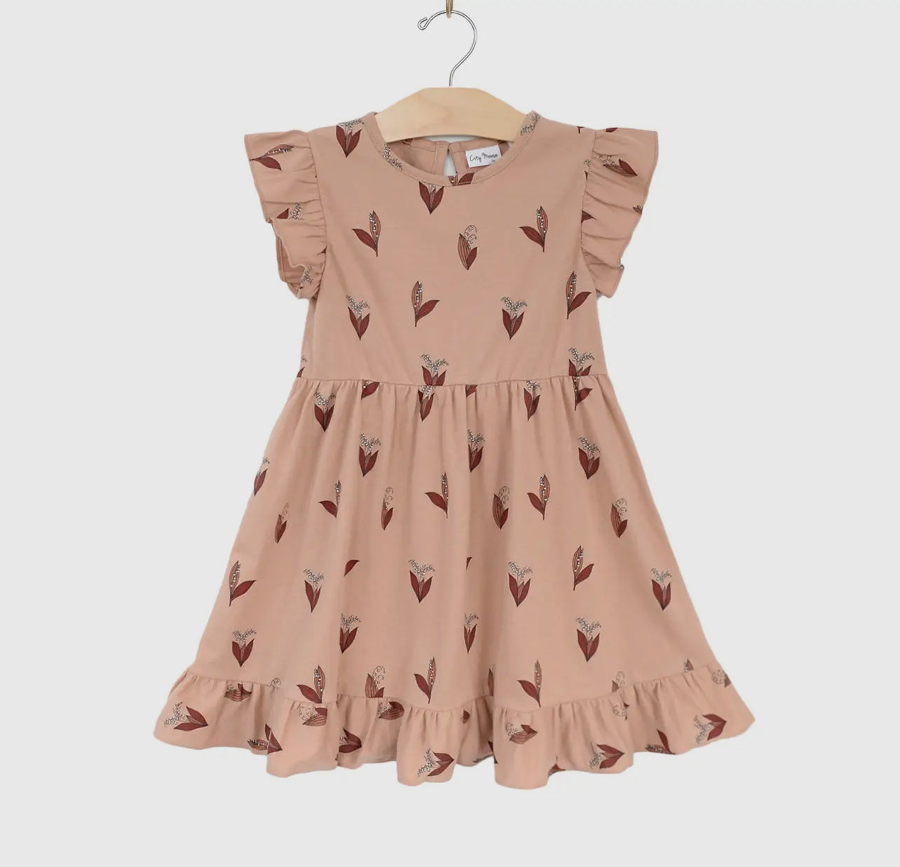 City Mouse Lily of the Valley Ruffle Dress