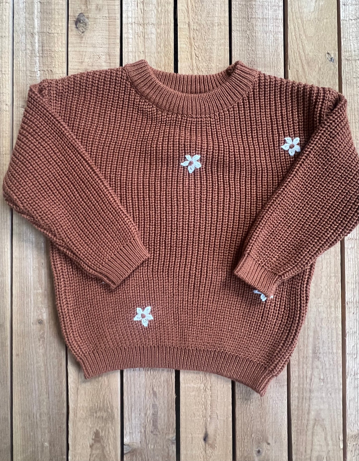 Knit Flower Stitch Sweater