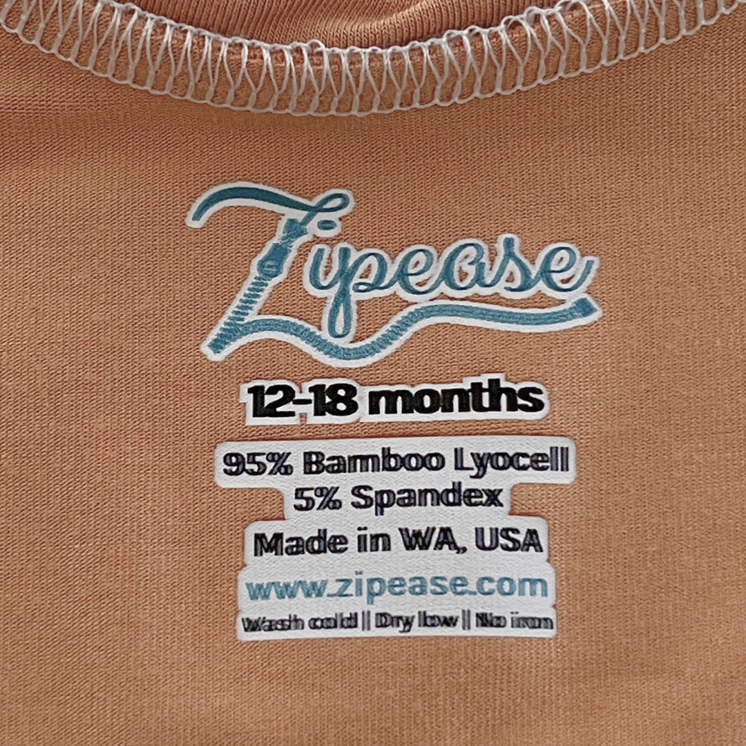 Zipease Camel Bamboo Lyocell Zip Romper