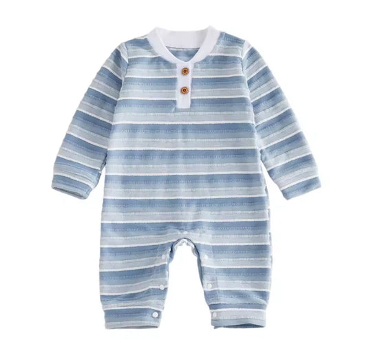 Blue Striped Romper