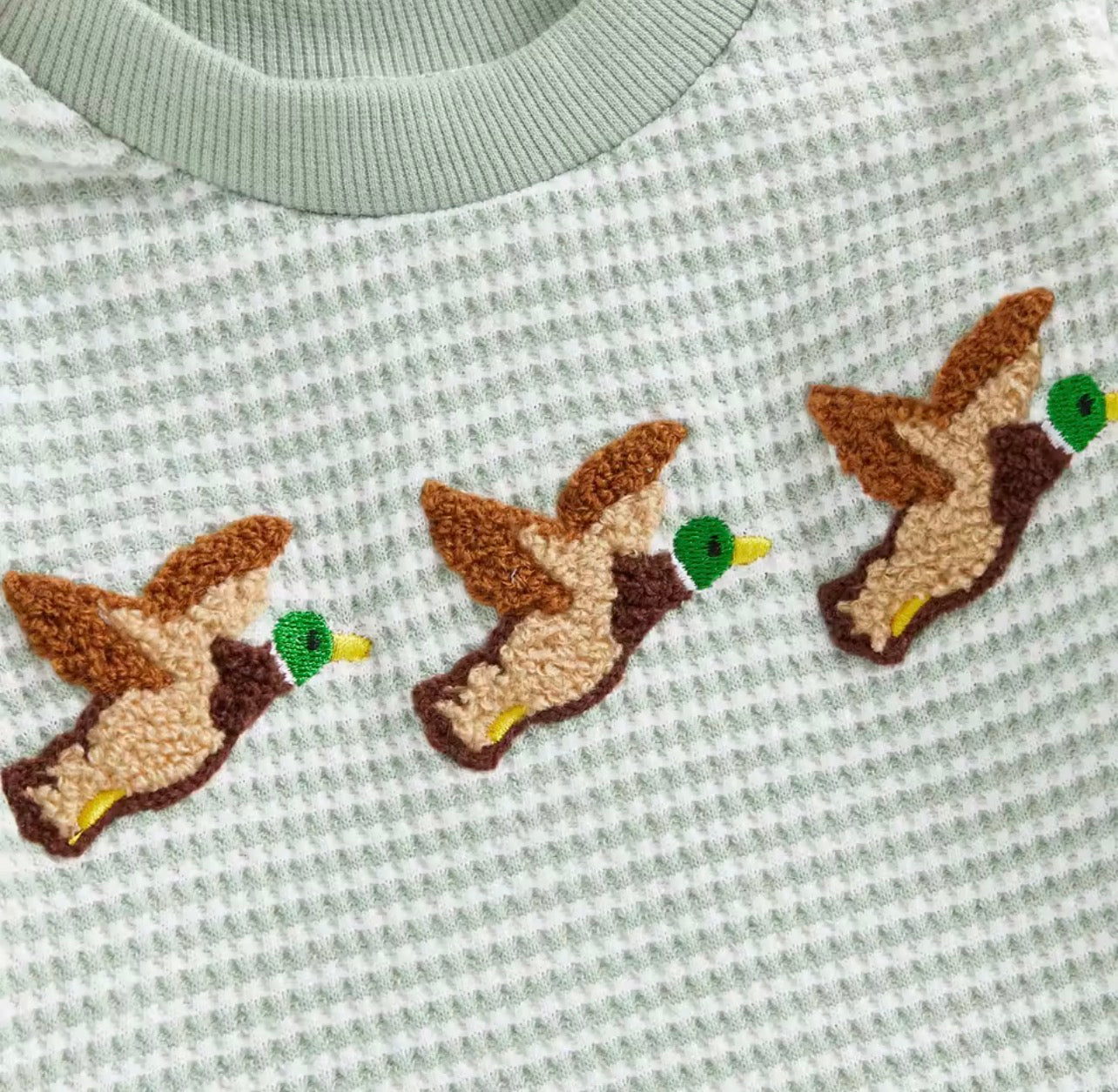 Duck Waffle Knit Romper