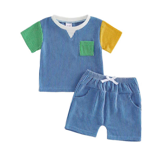 Ribbed Color Block Set