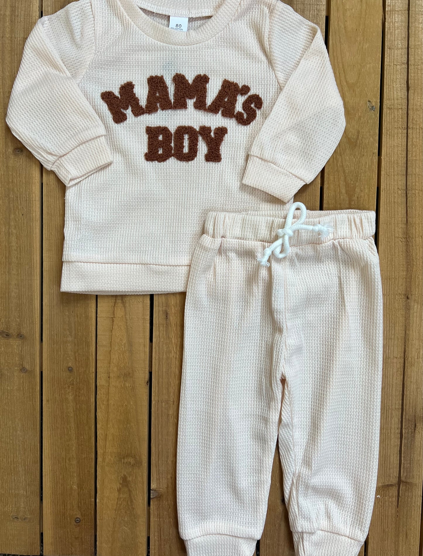 Mama’s Boy Waffle Knit Set