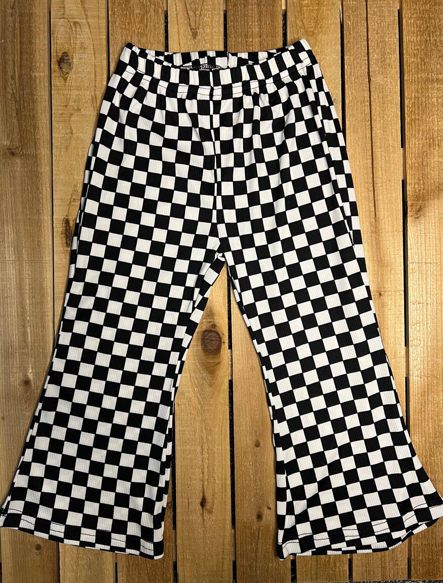 Checkered Flare Pants