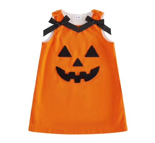 Corduroy Jack-O-Lantern Dress