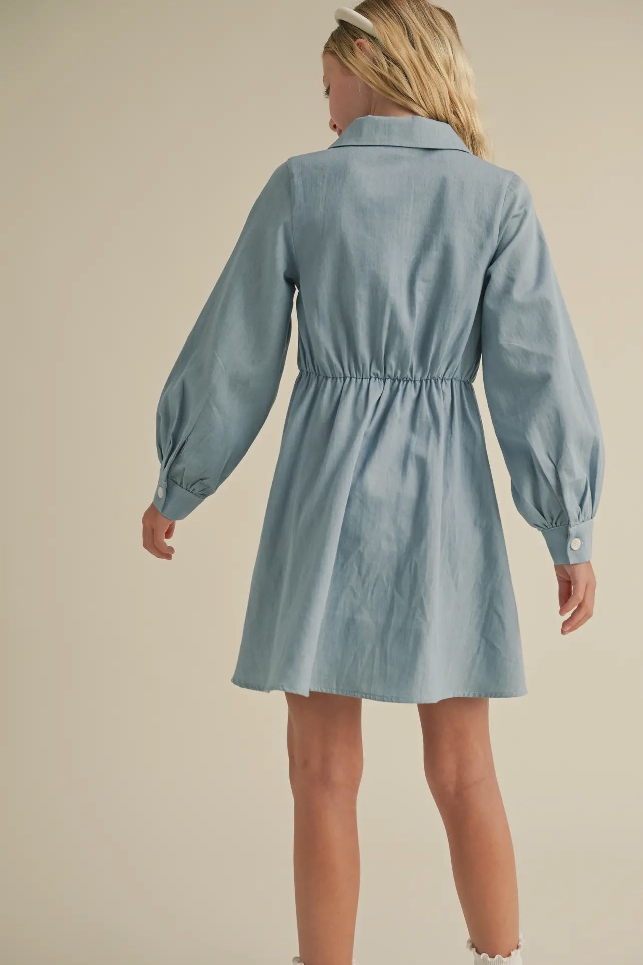 Denim Long Sleeve Shirt Dress