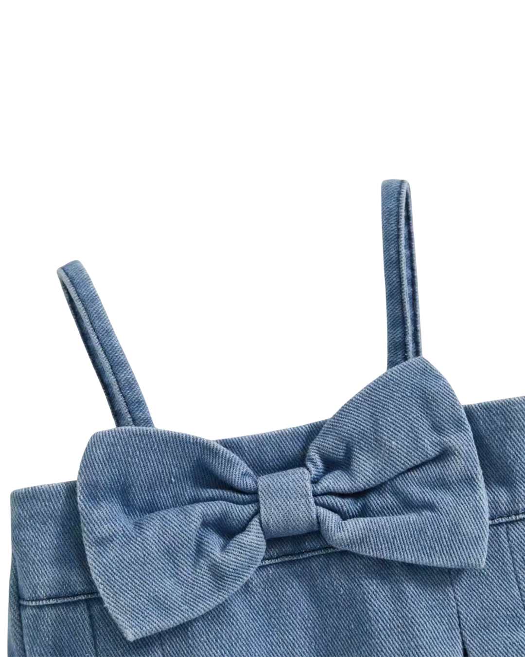 Denim Bow Romper