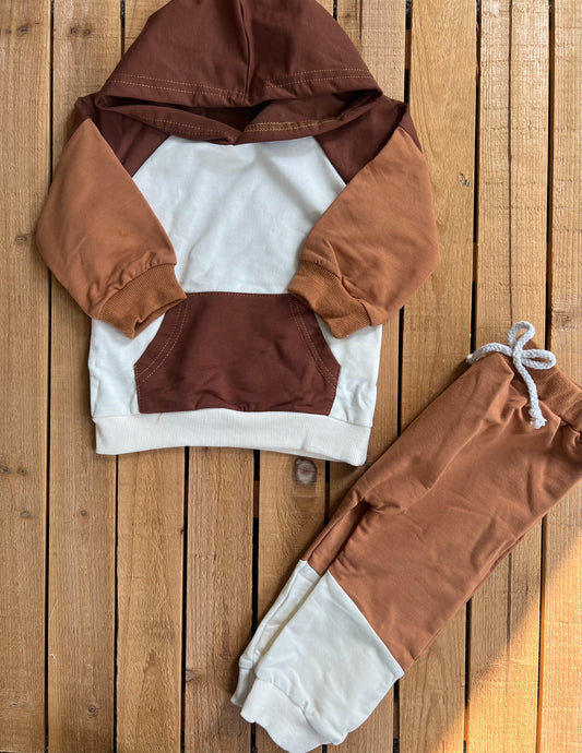 Brown Color Block Set