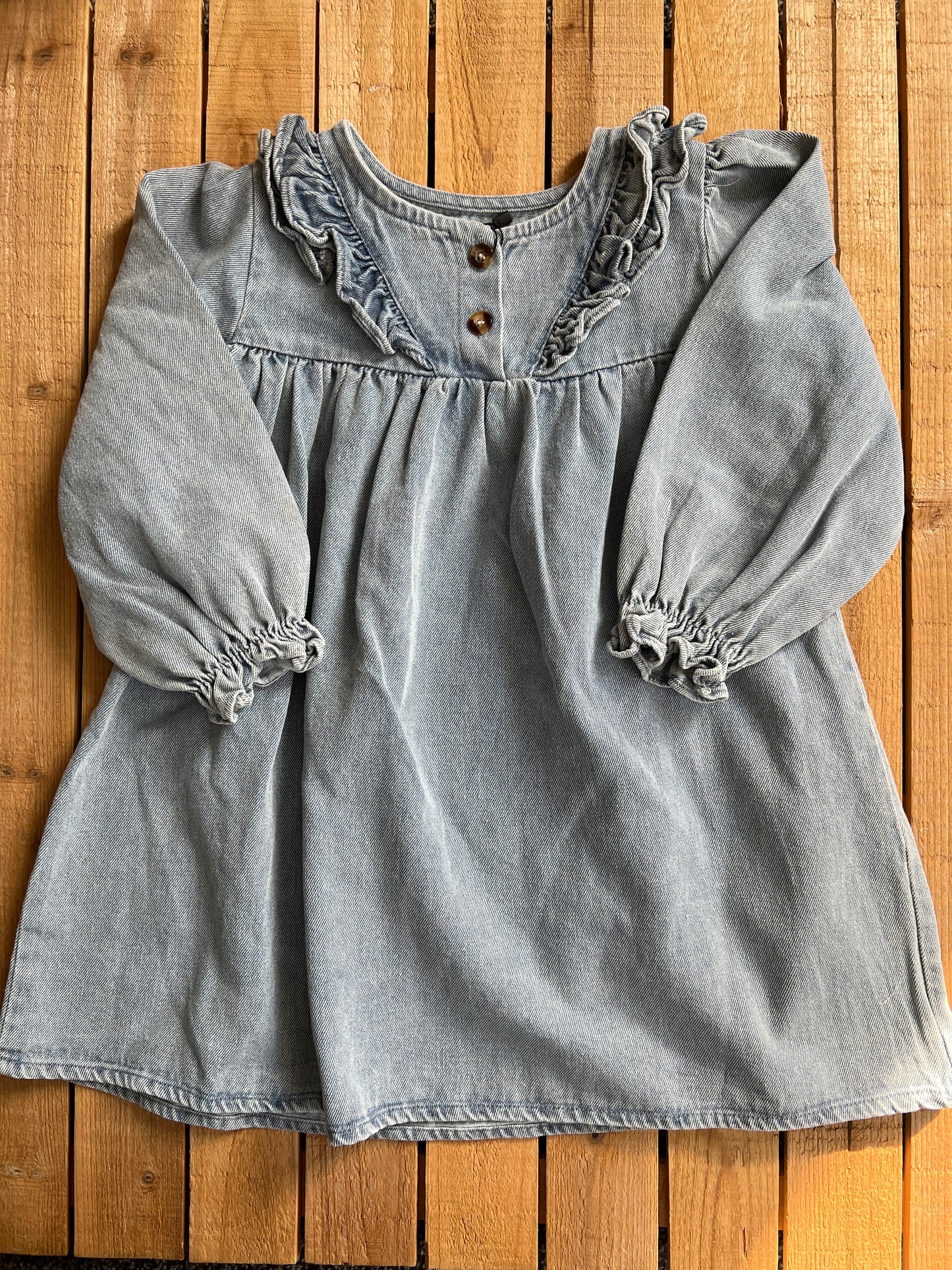 Denim Ruffle Dress