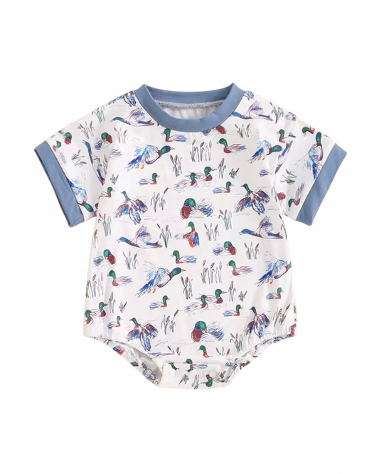 Duck Print Romper