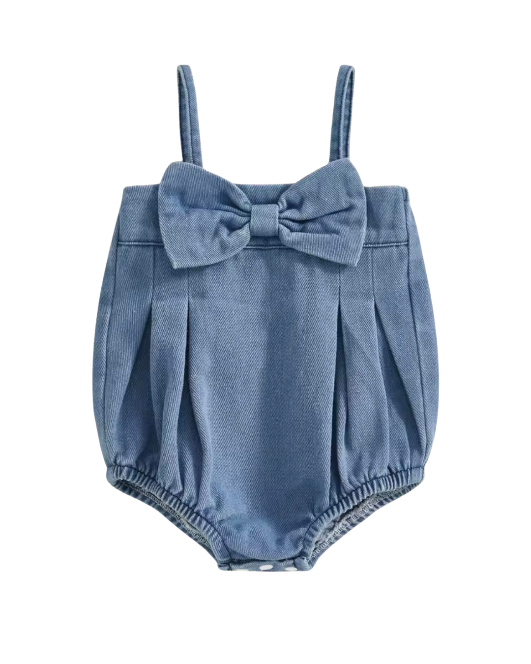 Denim Bow Romper