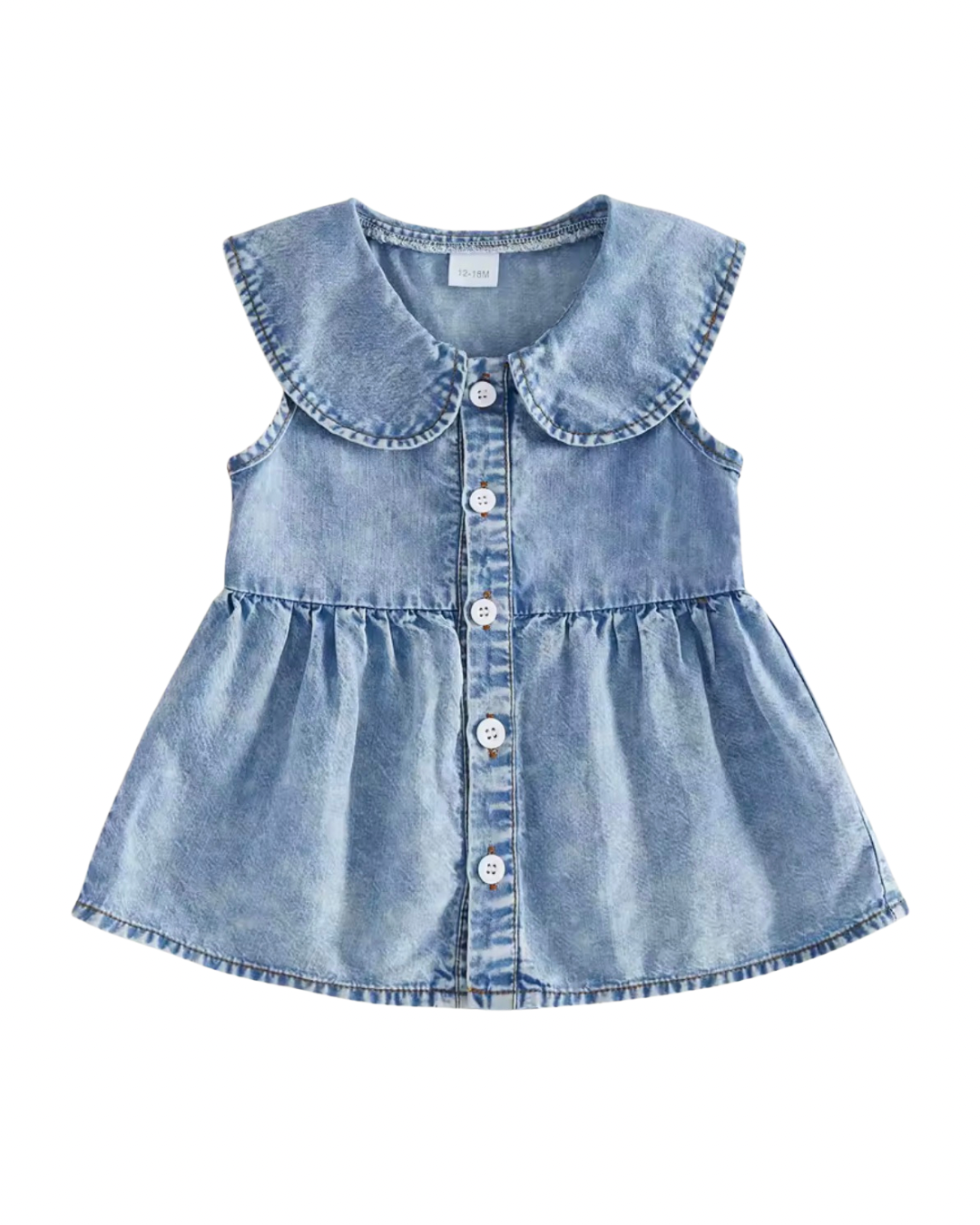 Denim Peter Pan Collar Top