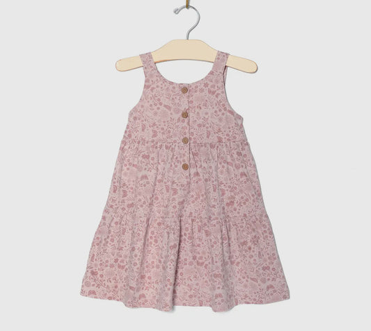 City Mouse Tiered Tank Dress- Birds and Butterflies