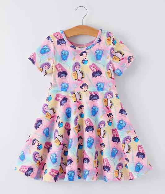 K-Pop Ribbed Twirl Dress