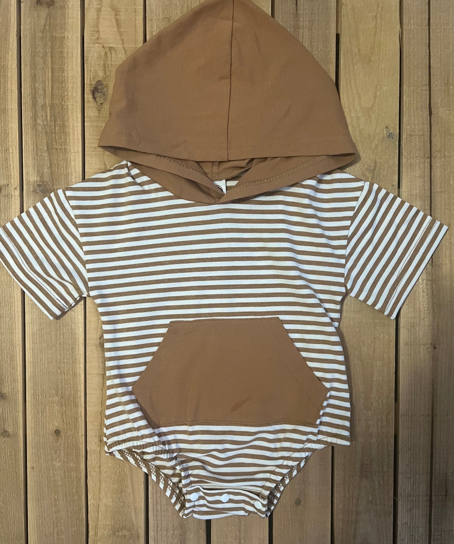 Striped Hoodie Romper