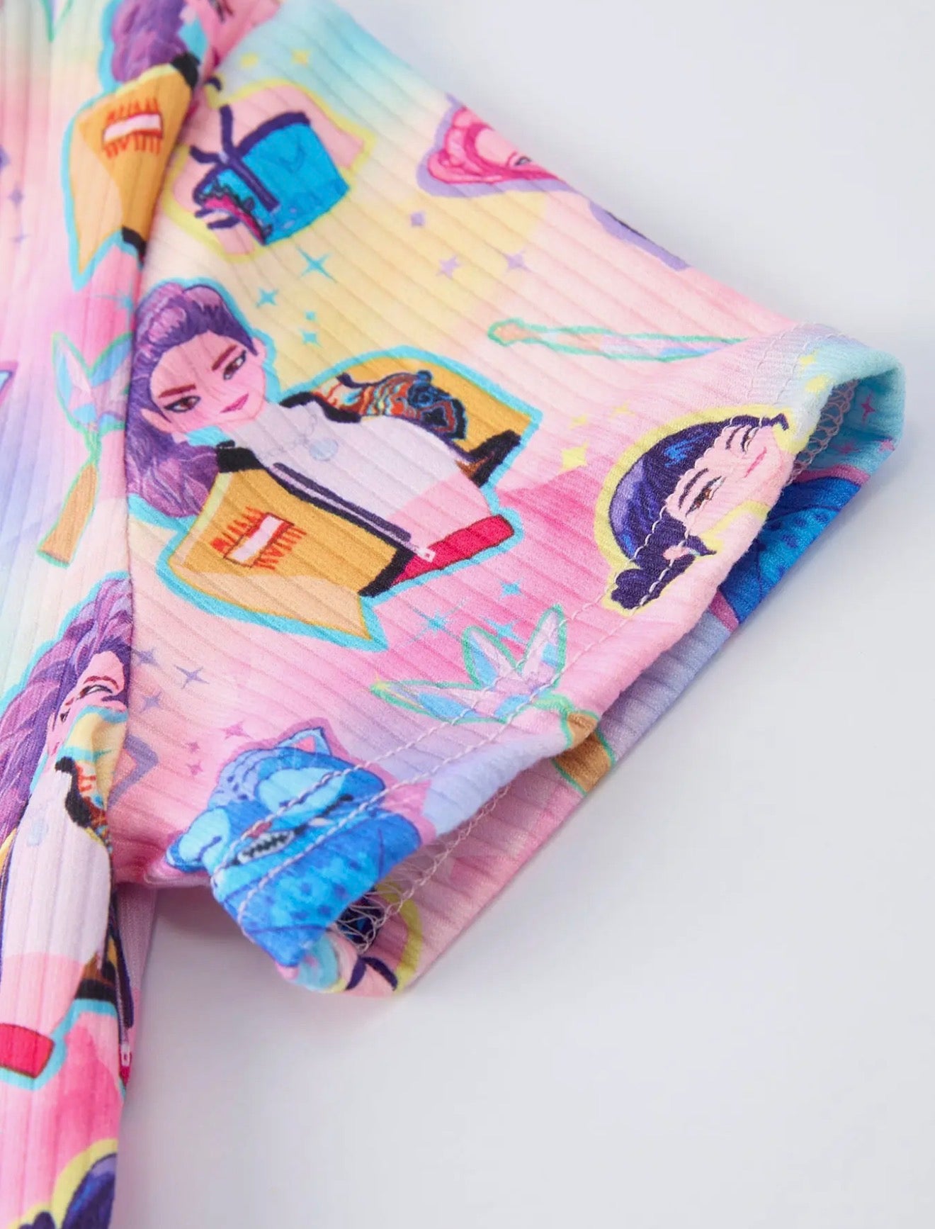 K-Pop Ribbed Twirl Dress