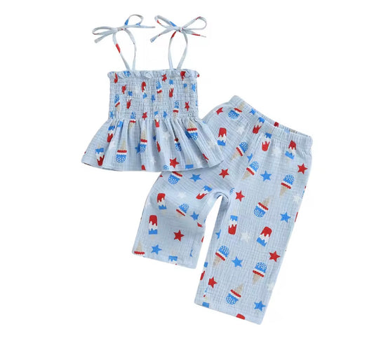 Patriotic Peplum Set