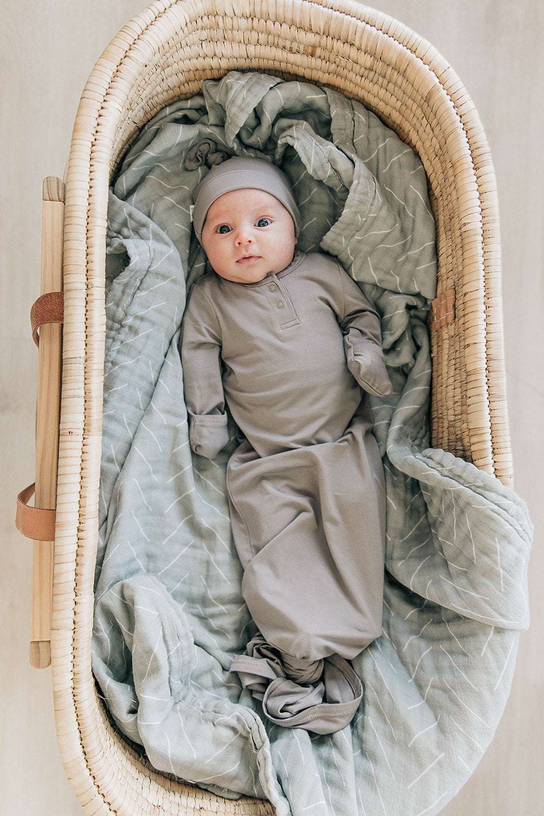 Mebie Baby Desert Sage Muslin Swaddle Blanket