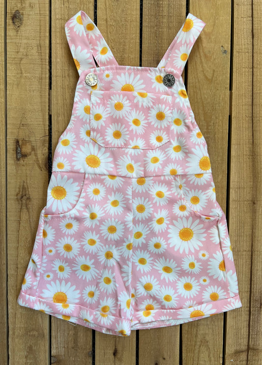 Pink Daisy Overalls