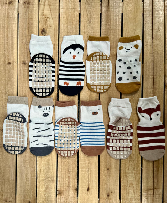 Set of Animal Socks with Grippers