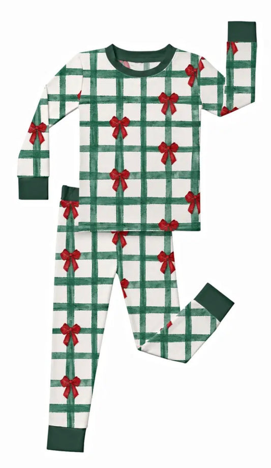 Christmas Bows Bamboo Set