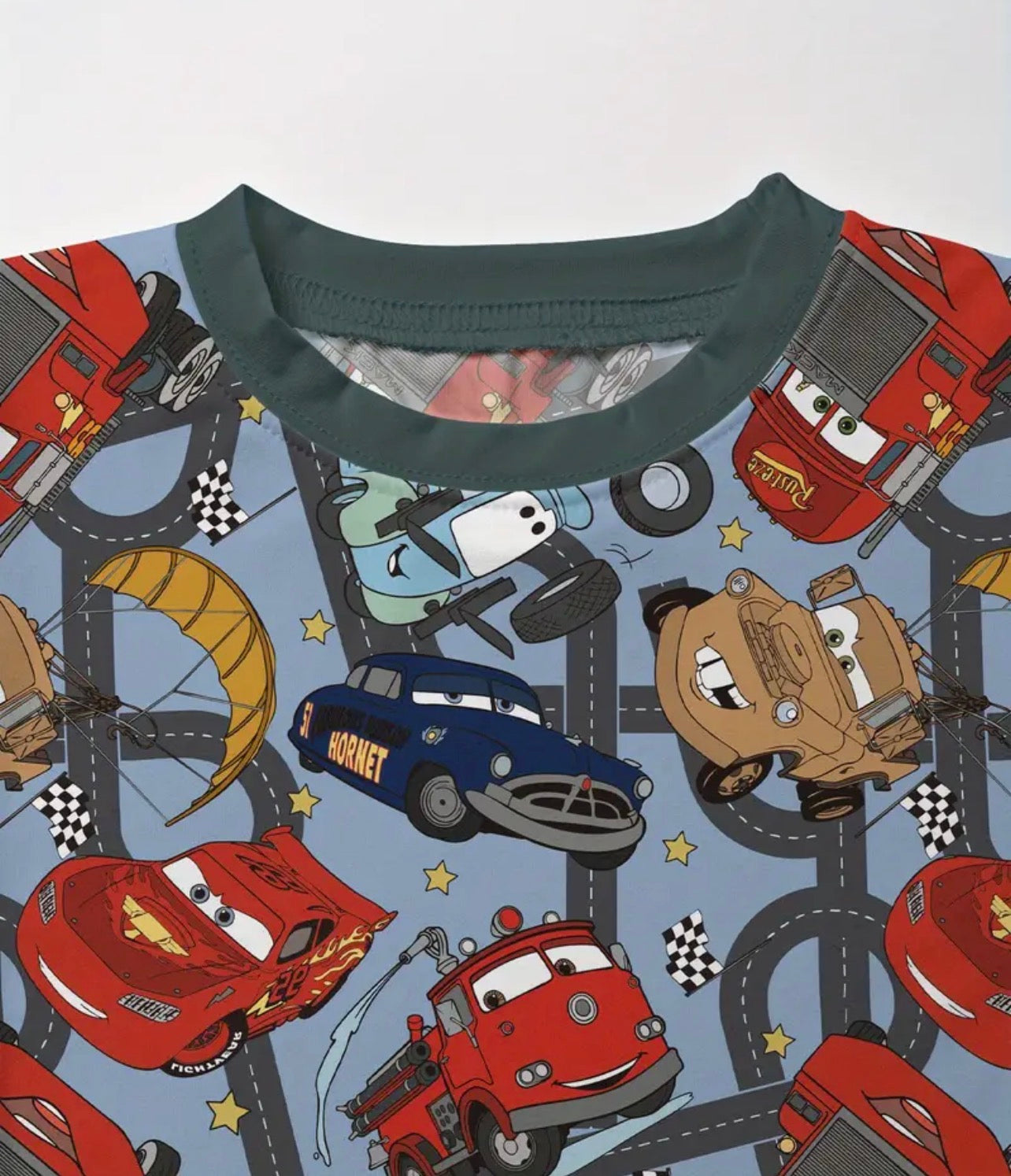 Blue Cars Bamboo Pajamas