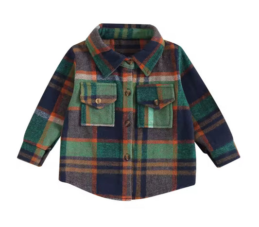 Green Plaid Shacket