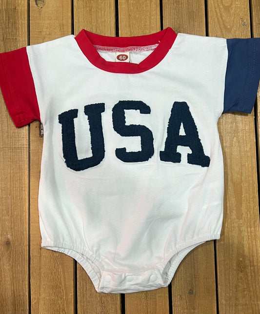 USA Colorblock Romper