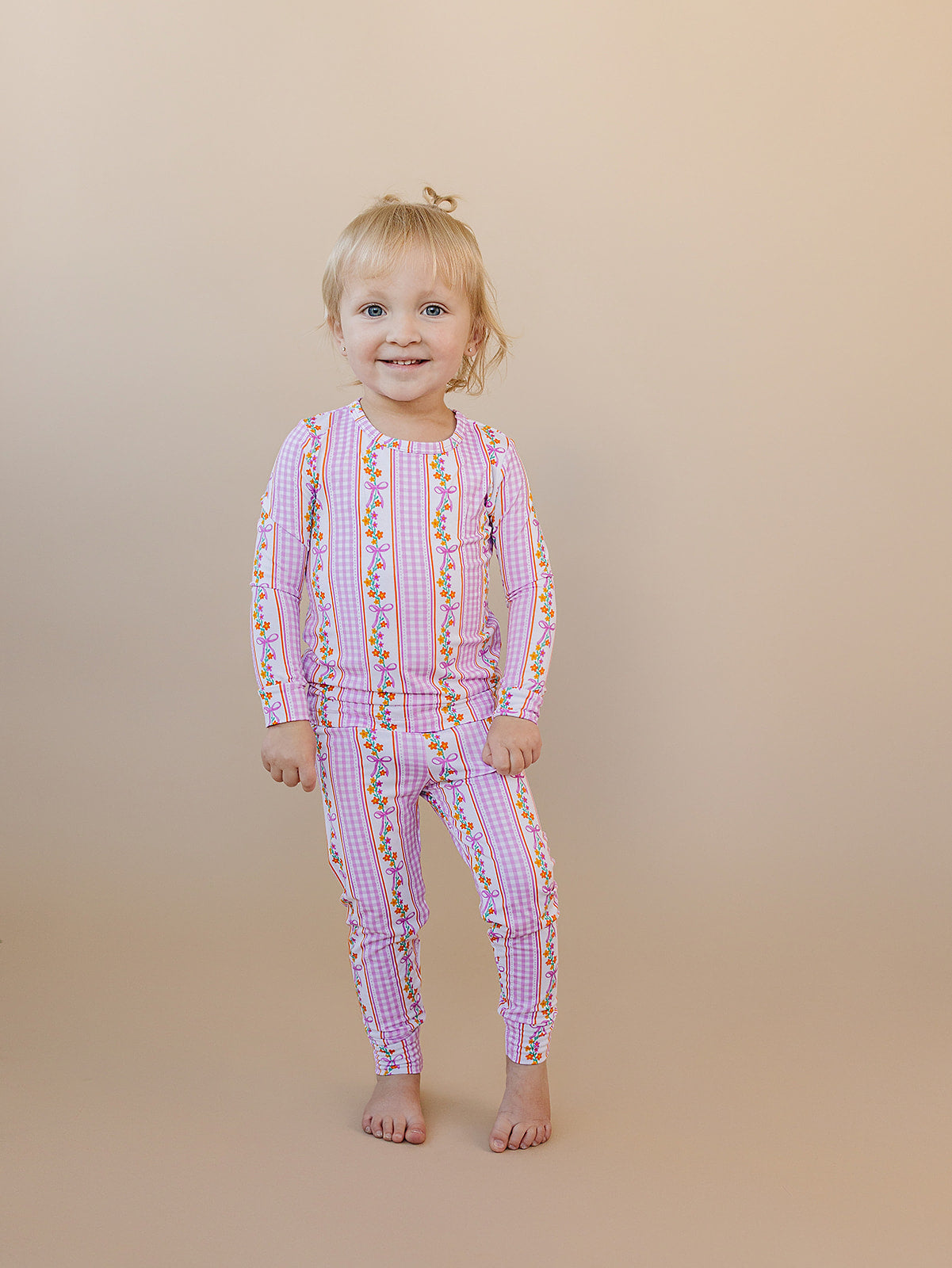 Bamboo Two Piece Set | Gingham & Flowers