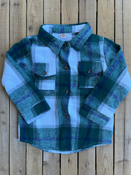 Green Plaid Shacket