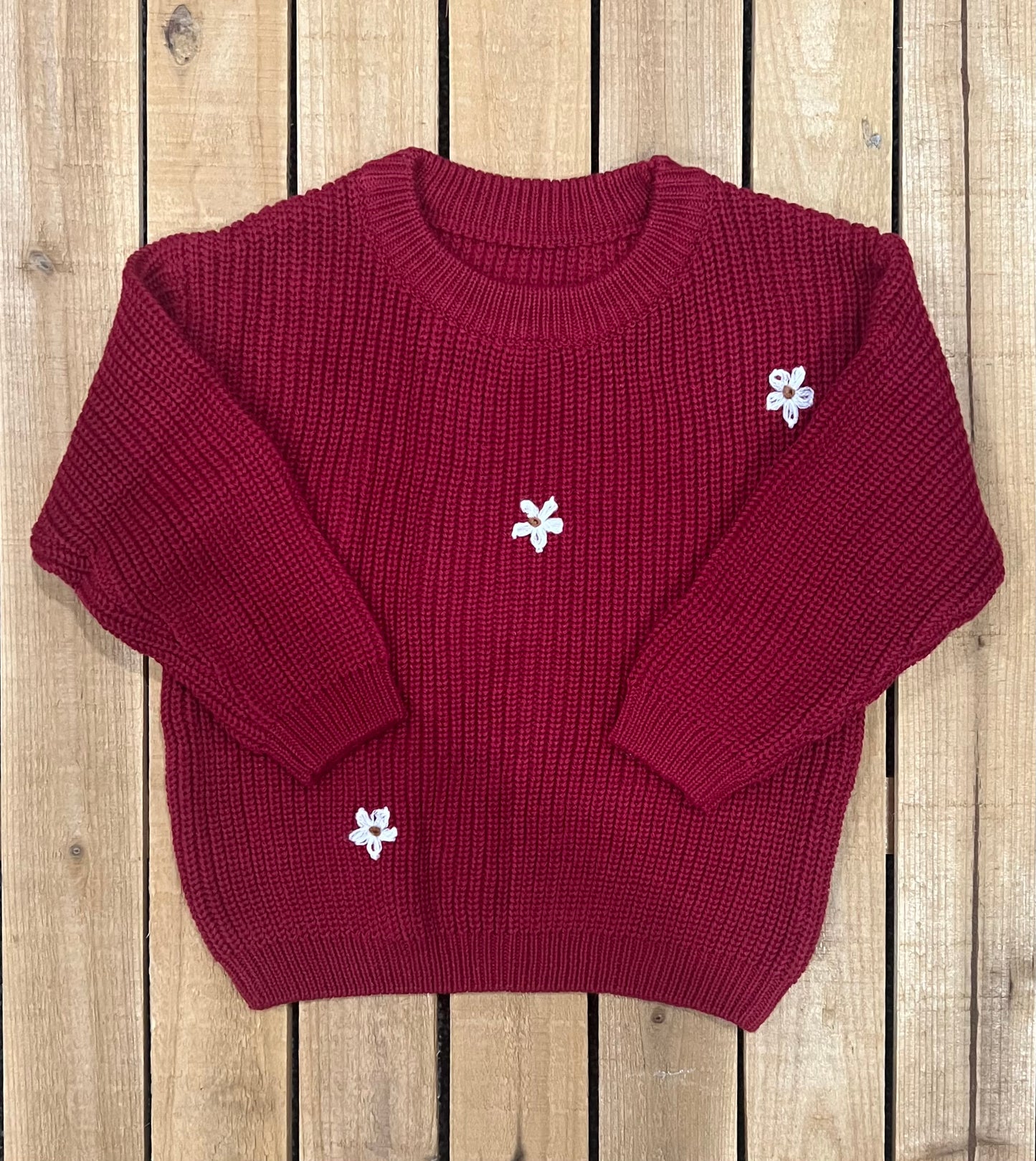 Knit Flower Stitch Sweater