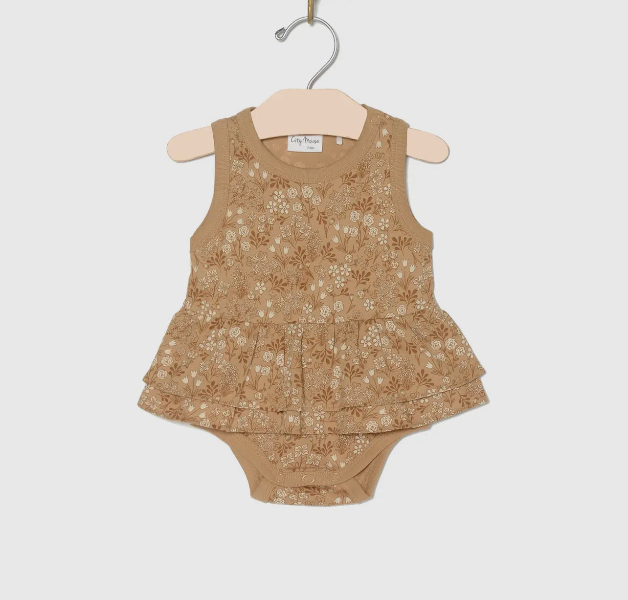 City Mouse Tulips Skirted Bodysuit
