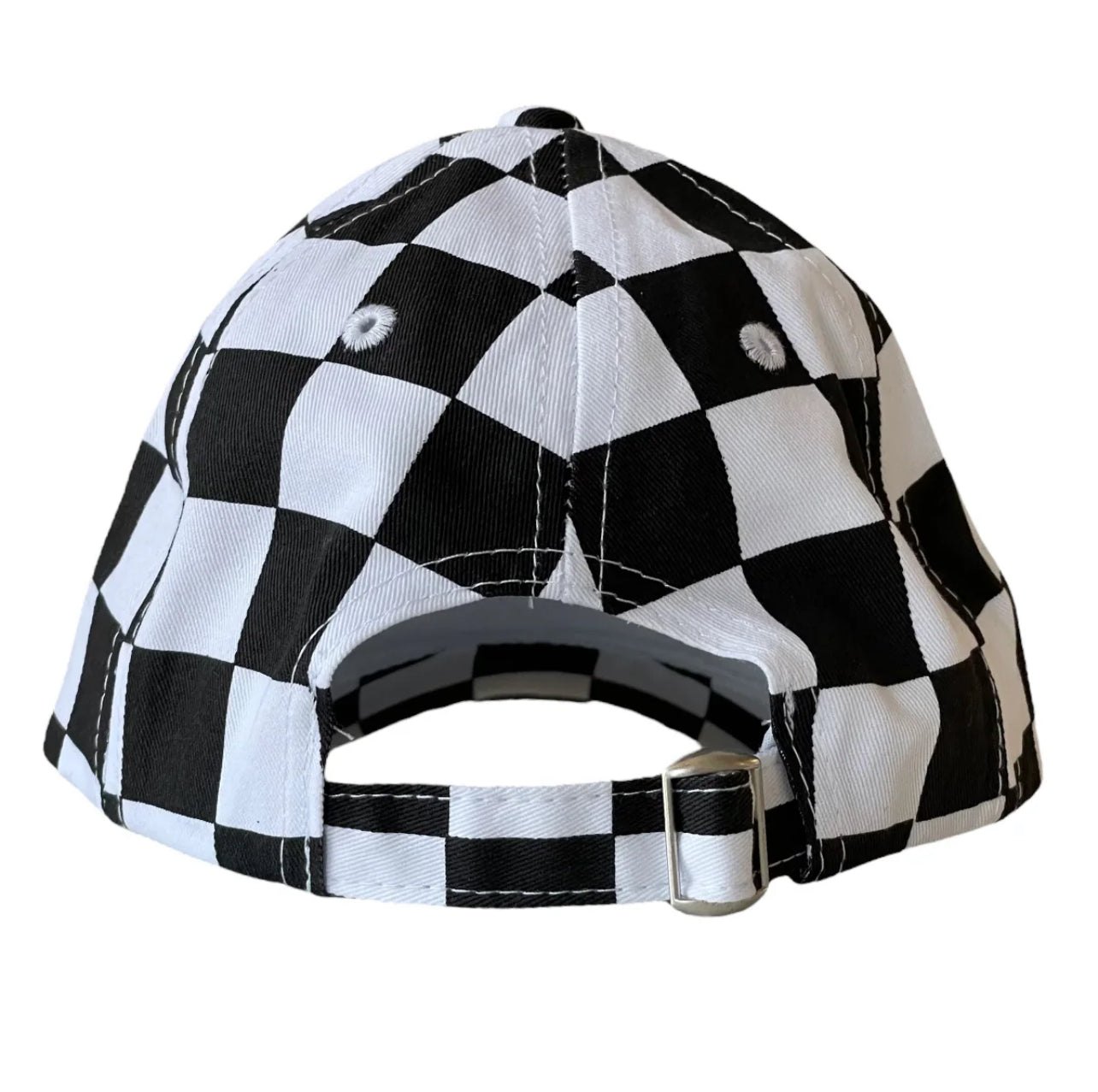 Black Checkered Baseball Cap