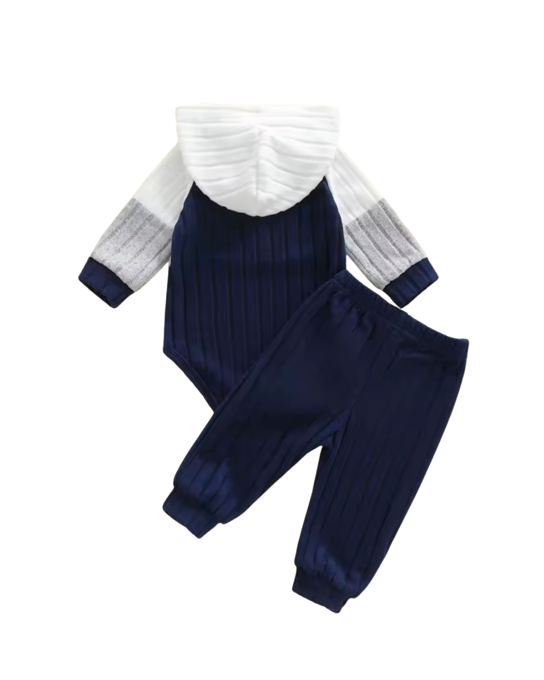 Hooded Navy Color Block Set