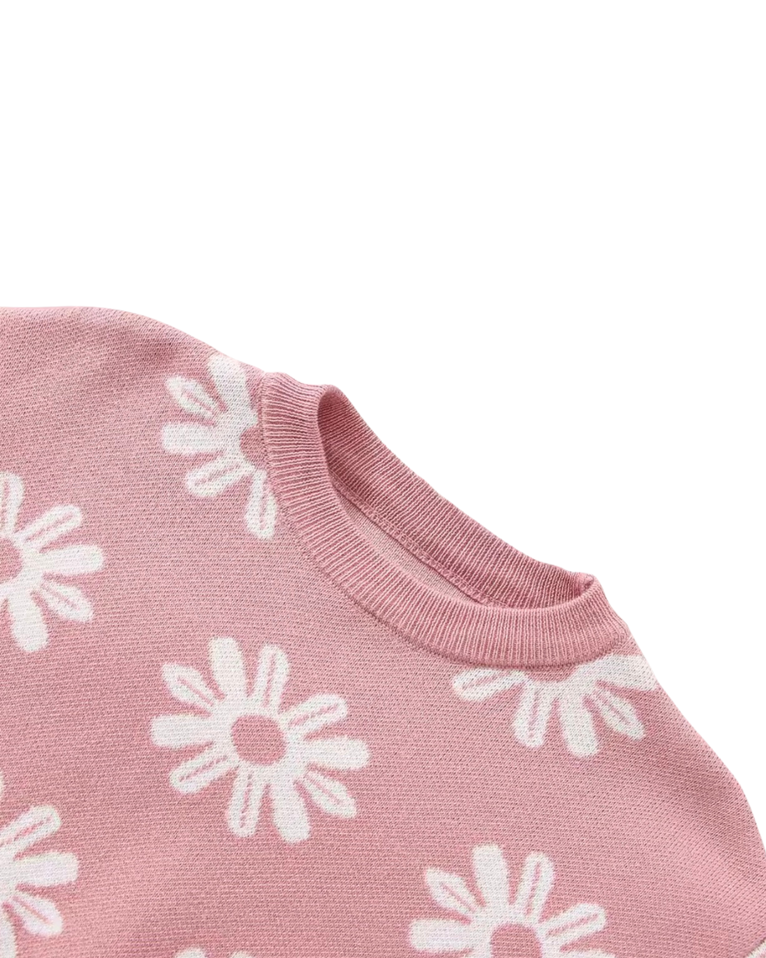 Mauve Knit Floral Set