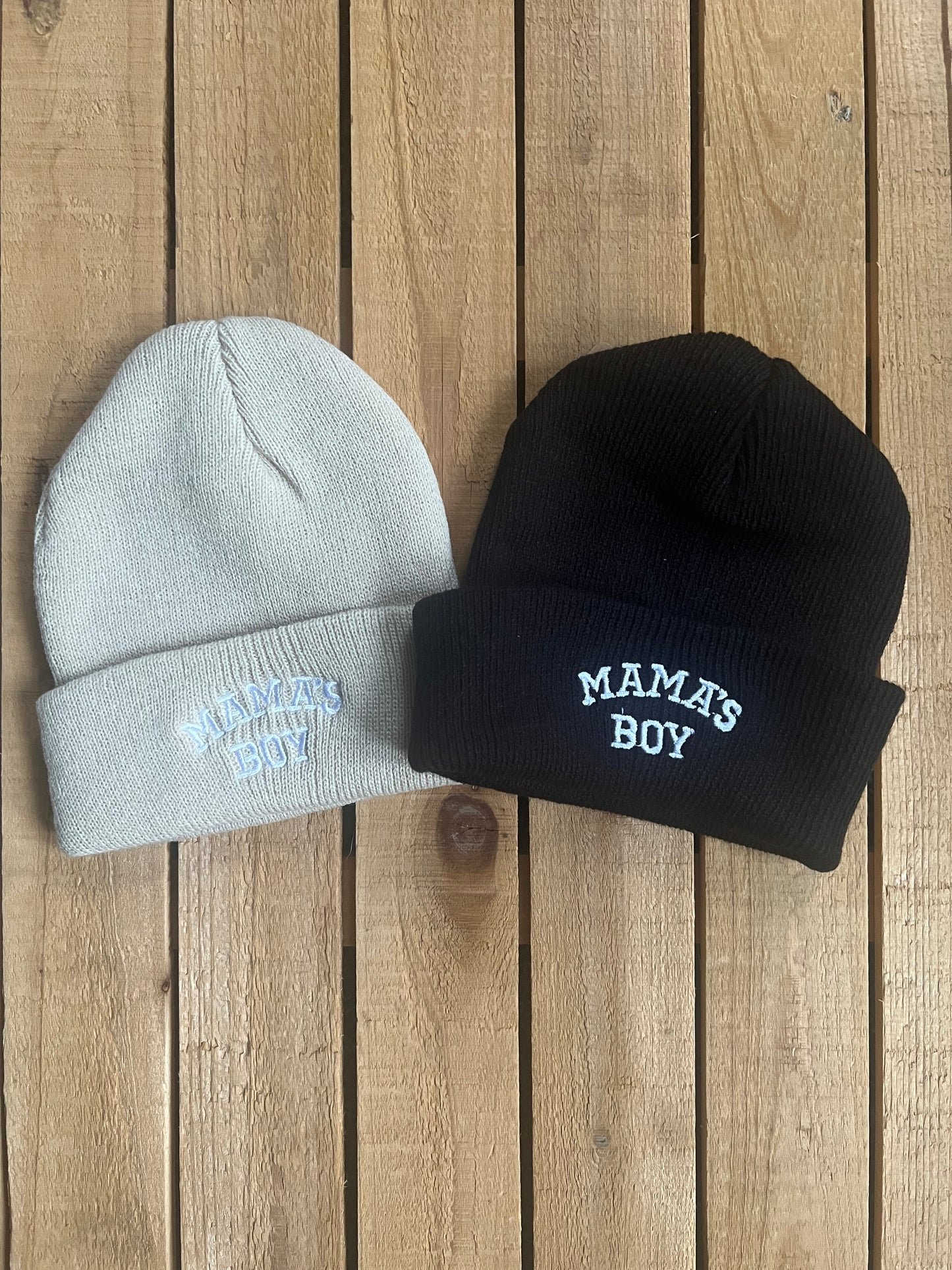 Mama’s Boy Embroidered Beanie