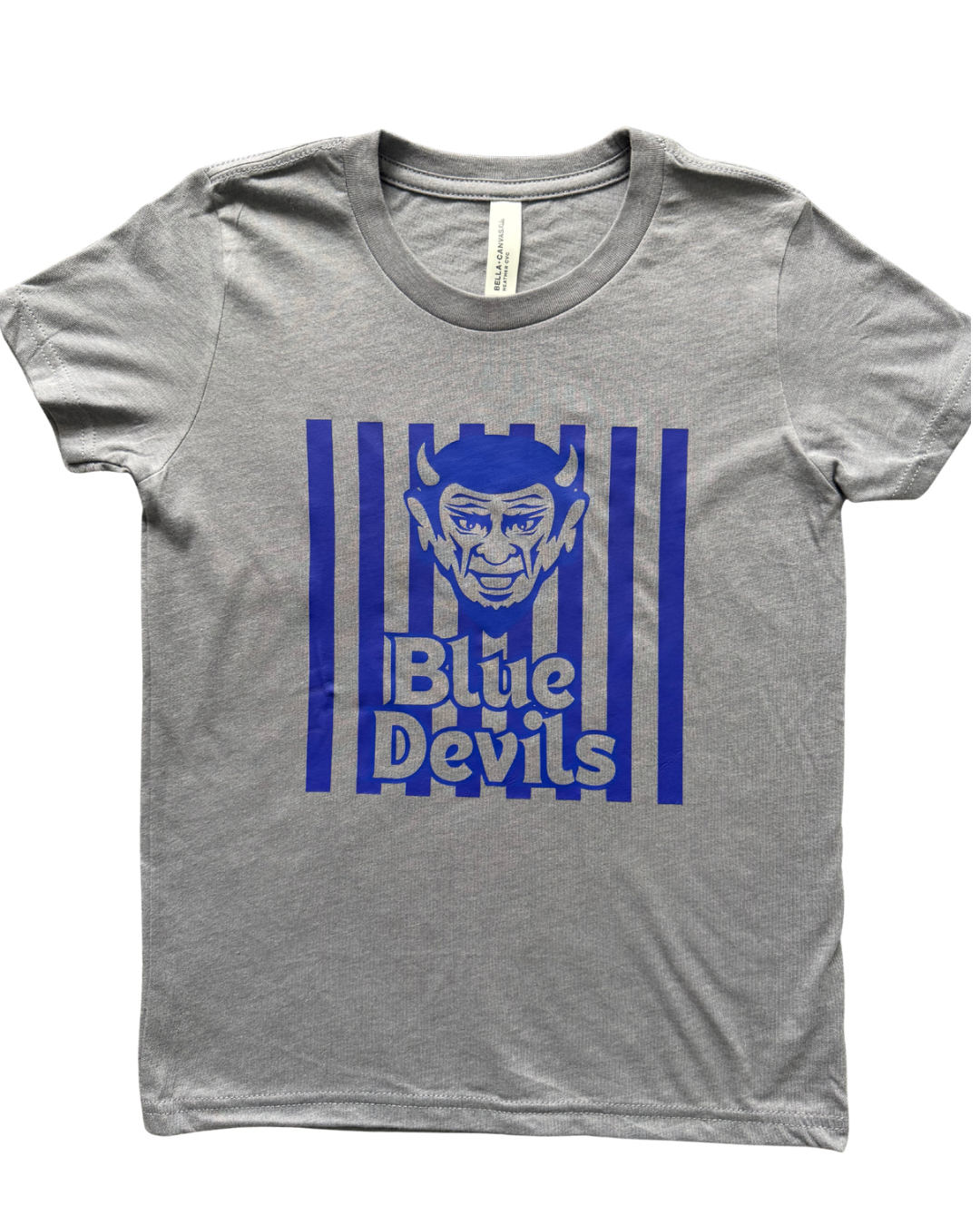 QHS Blue Devils Striped Tee