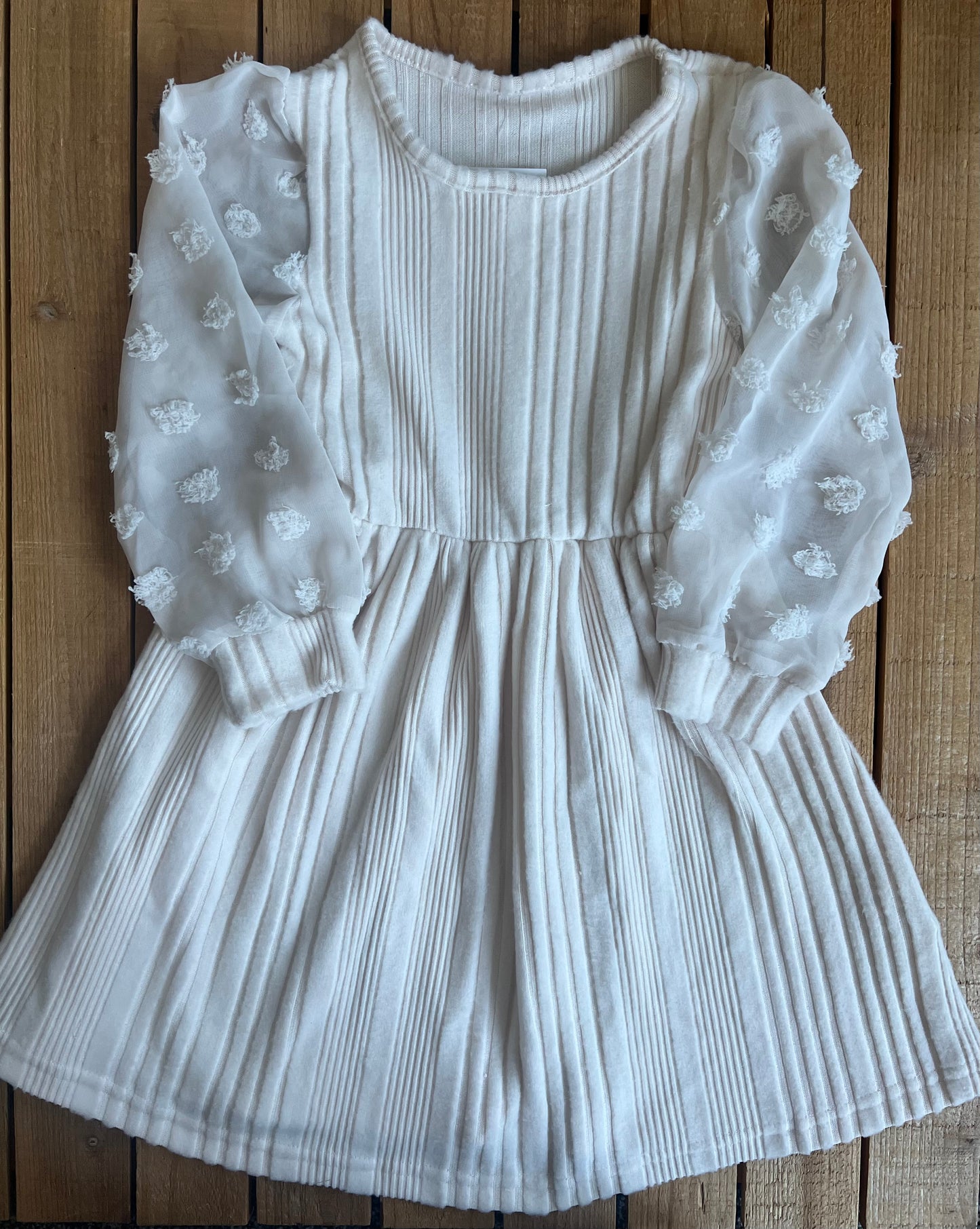 Polka Dot Sleeve Knit Dress