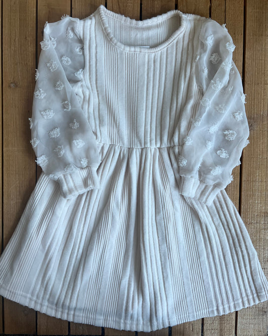 Polka Dot Sleeve Knit Dress