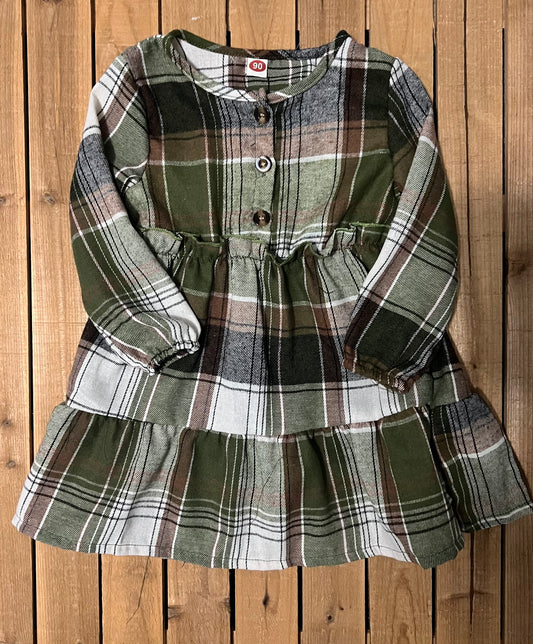 Plaid Button Dress