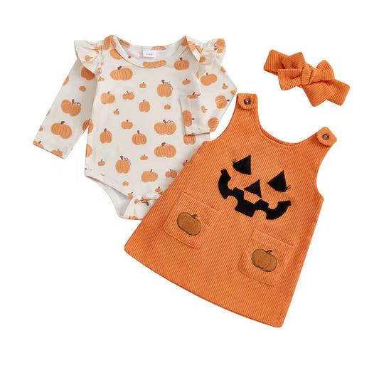 Pumpkin Overall Dress