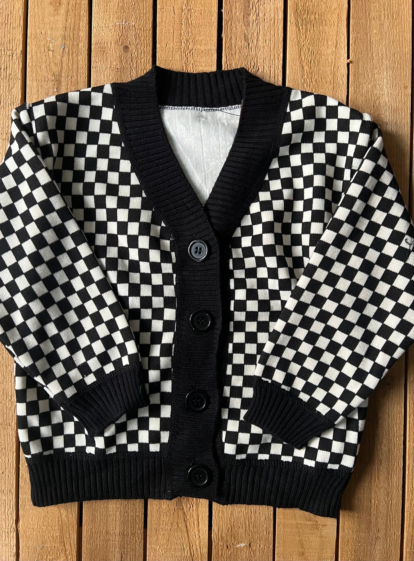 Checkered Cardigan