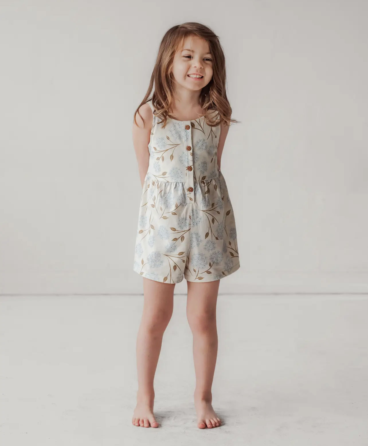 City Mouse Tank Romper- Hydrangea