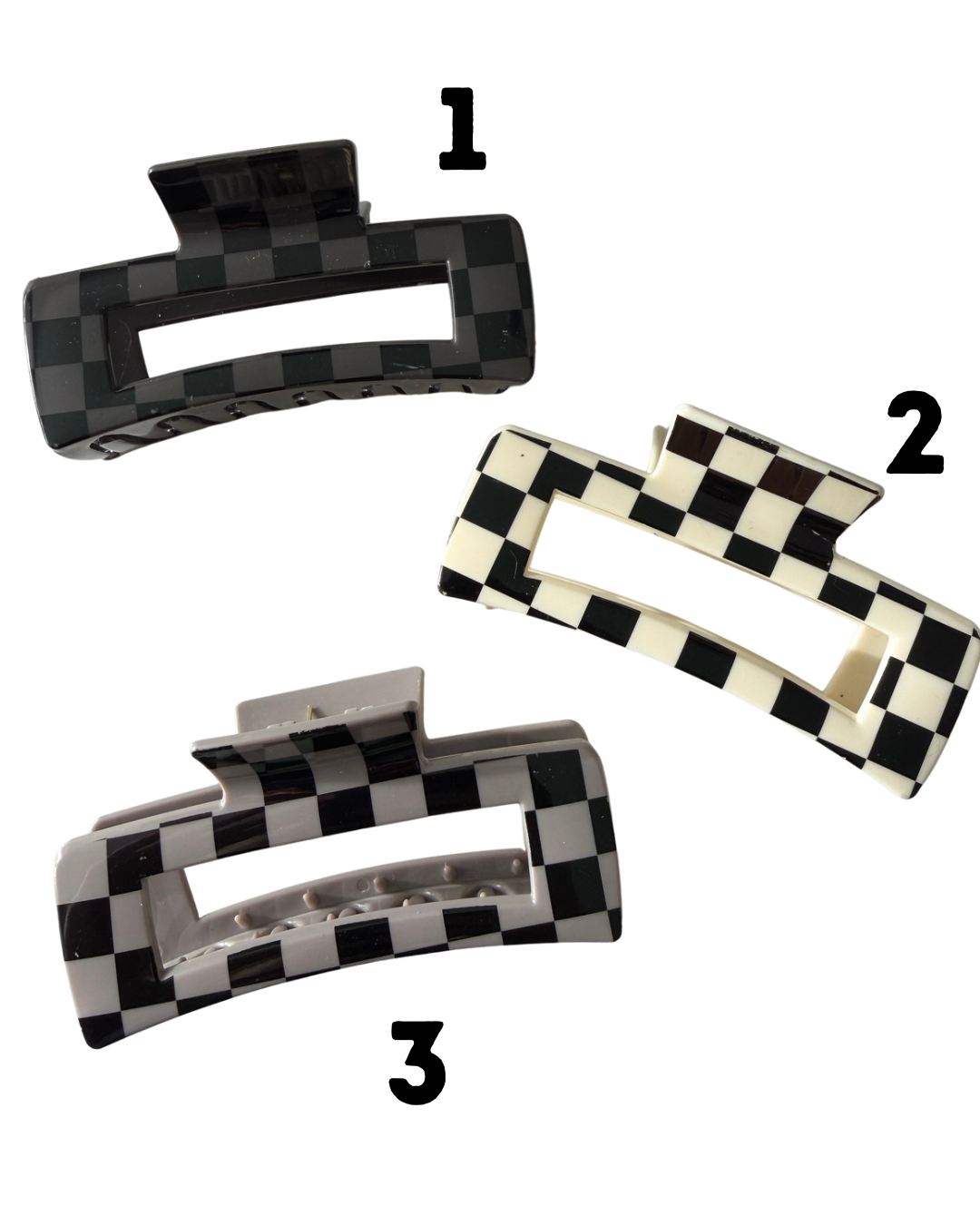 Checkered Hair Claw