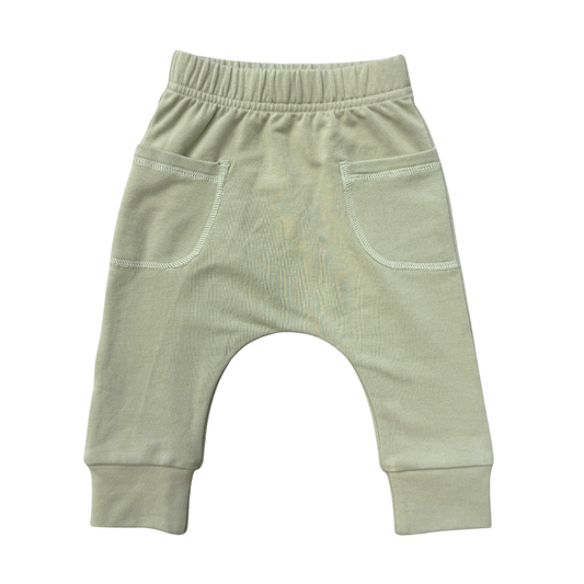 Baby Boy Pocket Pants in Sage