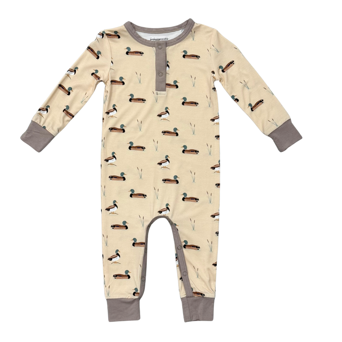 Baby Boy Snap Romper in Mallard Ducks